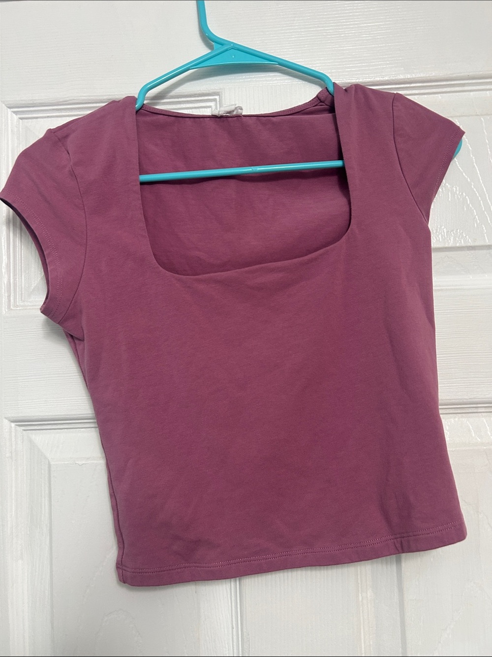 Garage Mauve Scoop-Neck Crop Top